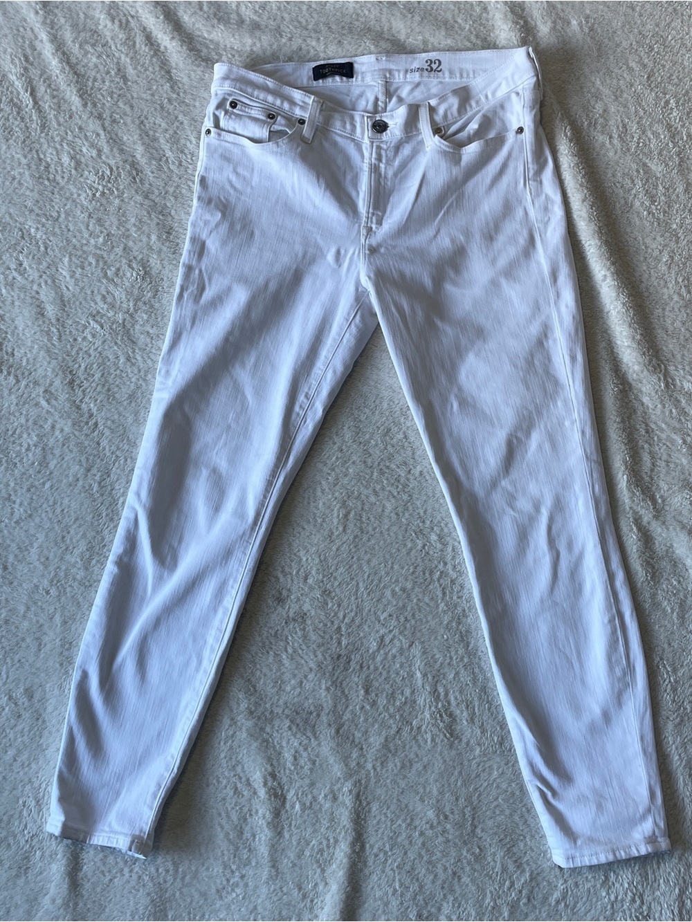 JCrew Womens Toothpick Denim Jeans Pants Size 32 (14) Extra Slim Stretch